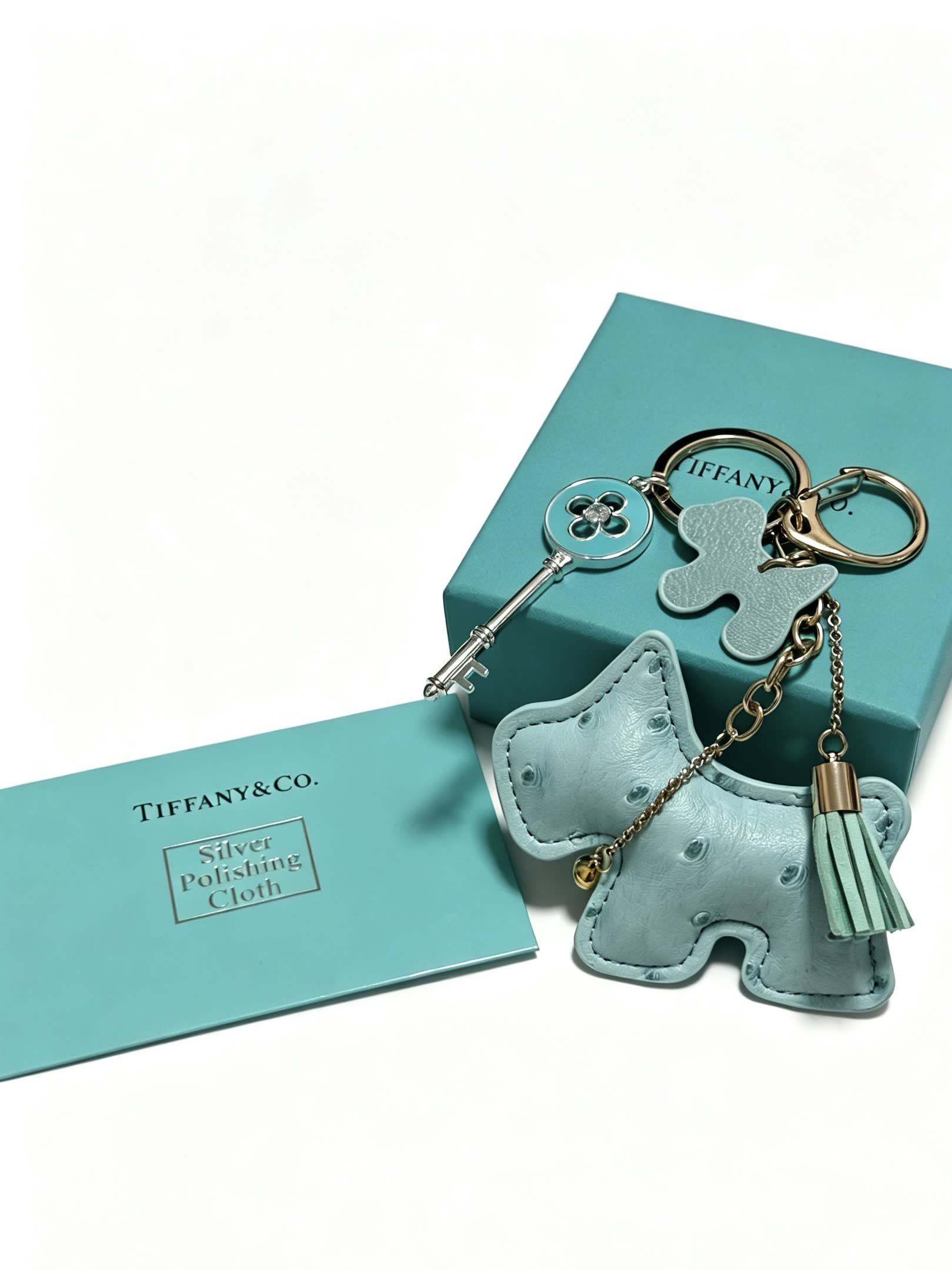 Tiffany & Co. Blue Dog Keychain